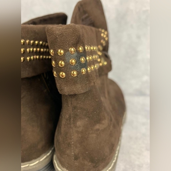 Stuart Weitzman Luge Foldover Little girl Kids brown Boots Size 1 - Picture 7 of 7